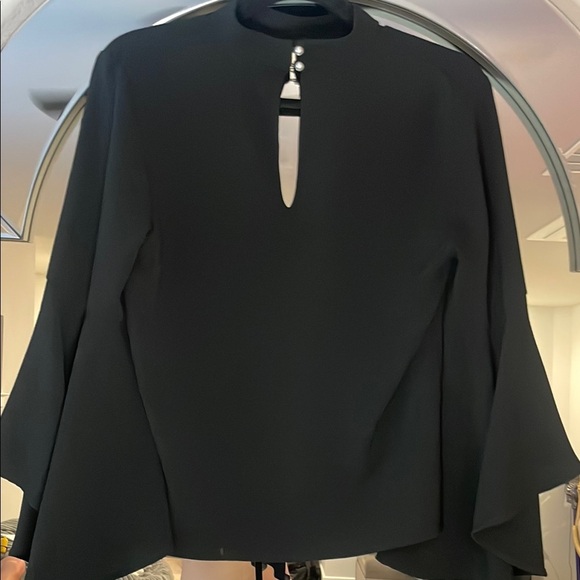 Wayf Black Ruffled Bell Sleeve Blouse - Picture 7 of 10
